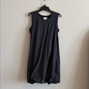 DKNY Black Sleeveless Bubble Hem Mini Dress